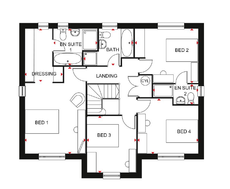 H885461, Common Mead Lane, Gillingham floorplan