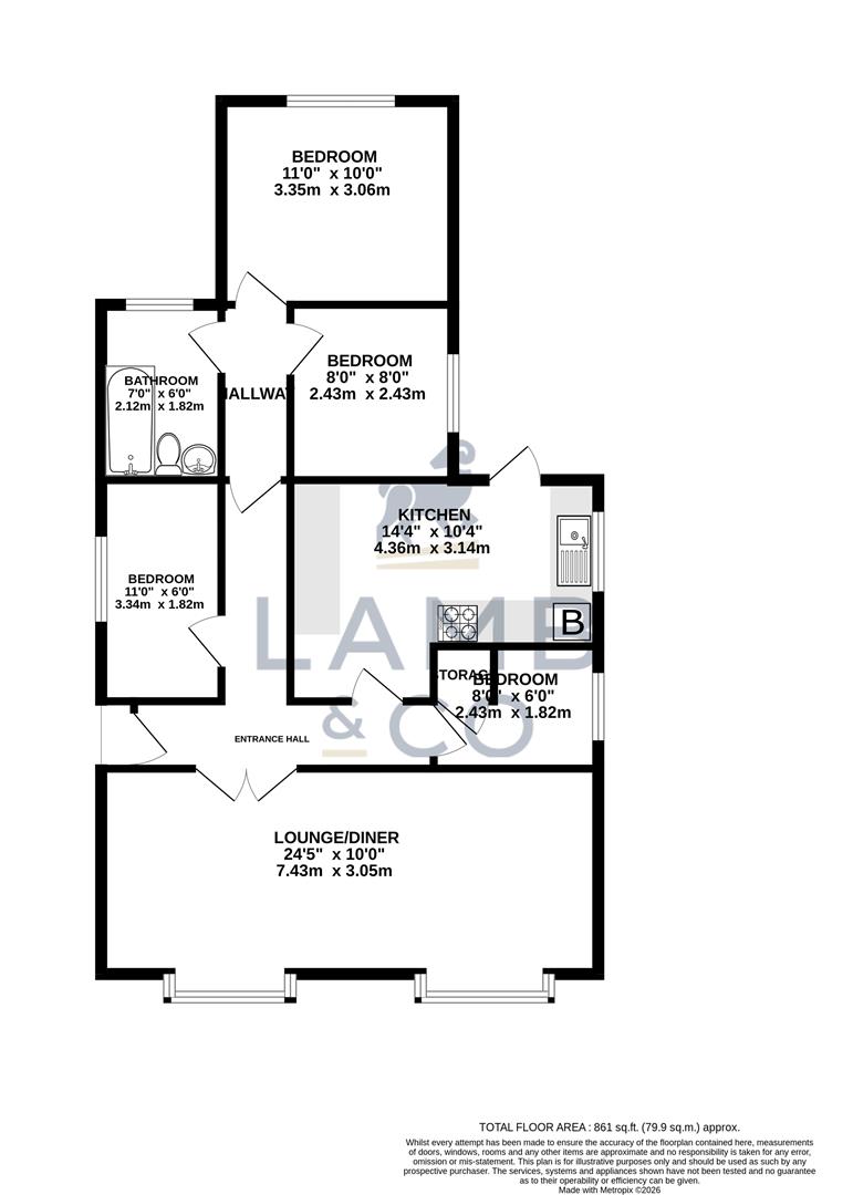 78, Thomas Road, Clacton-On-Sea floorplan