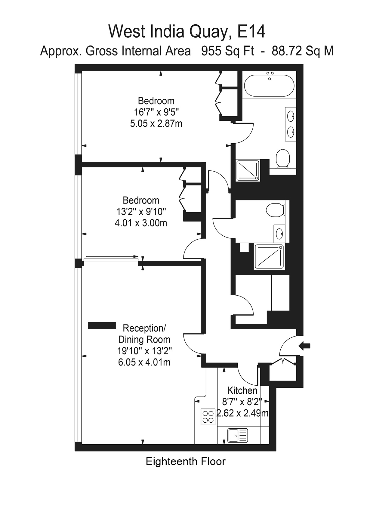 1, West India Quay, Hertsmere Road, London floorplan