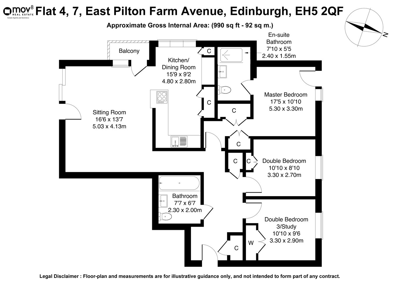 Flat 4, 7, East Pilton Farm Avenue, Edinburgh floorplan