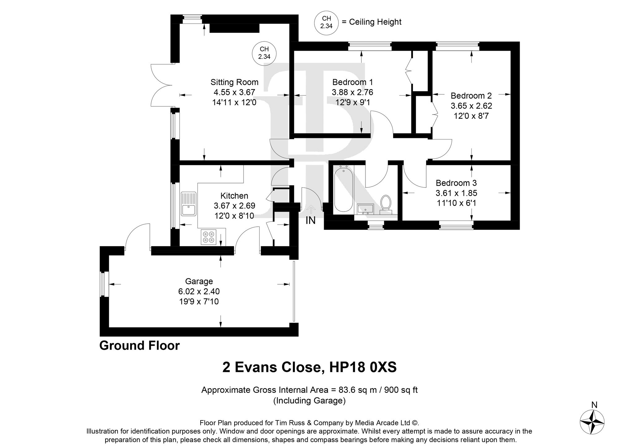 2 Evans Close, Aylesbury floorplan