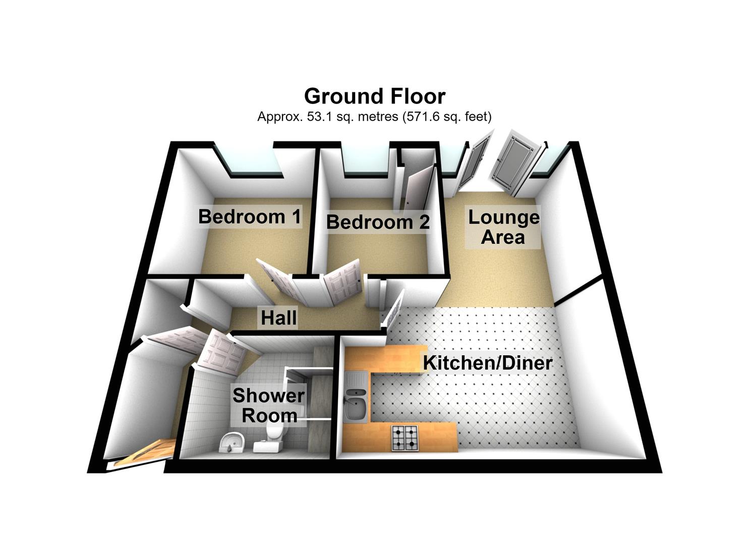 67, Hirwaun, Wrexham floorplan