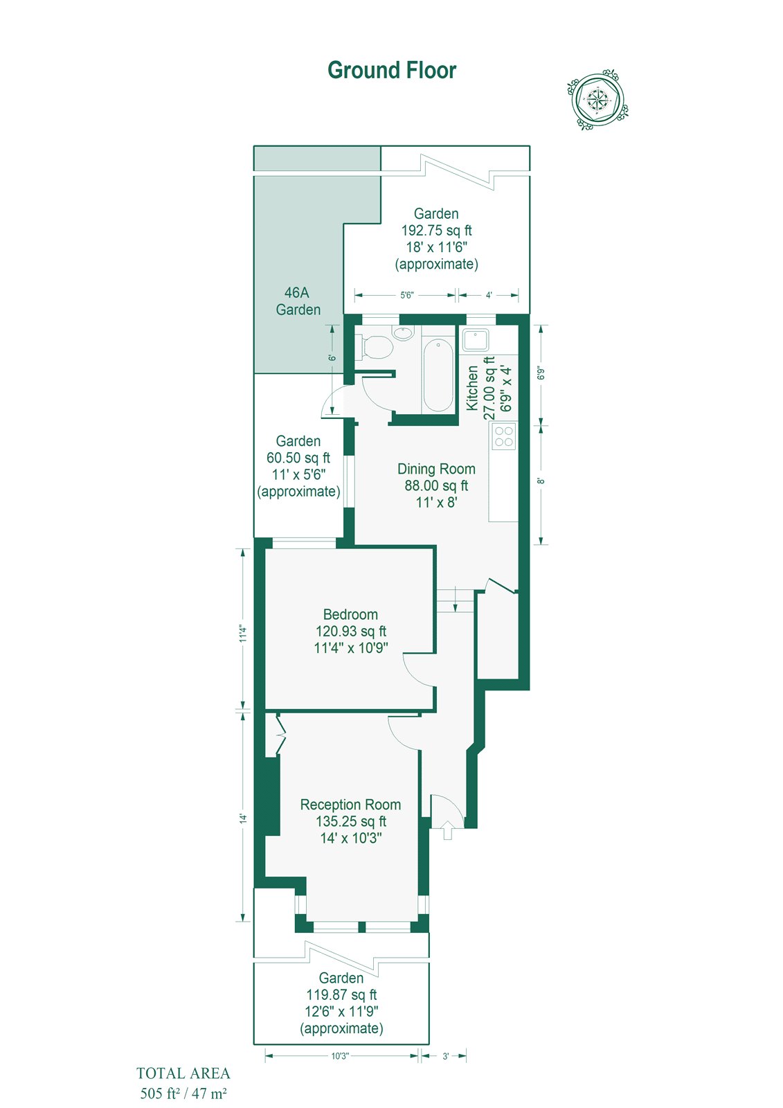 64, Abbotsford Avenue, London floorplan