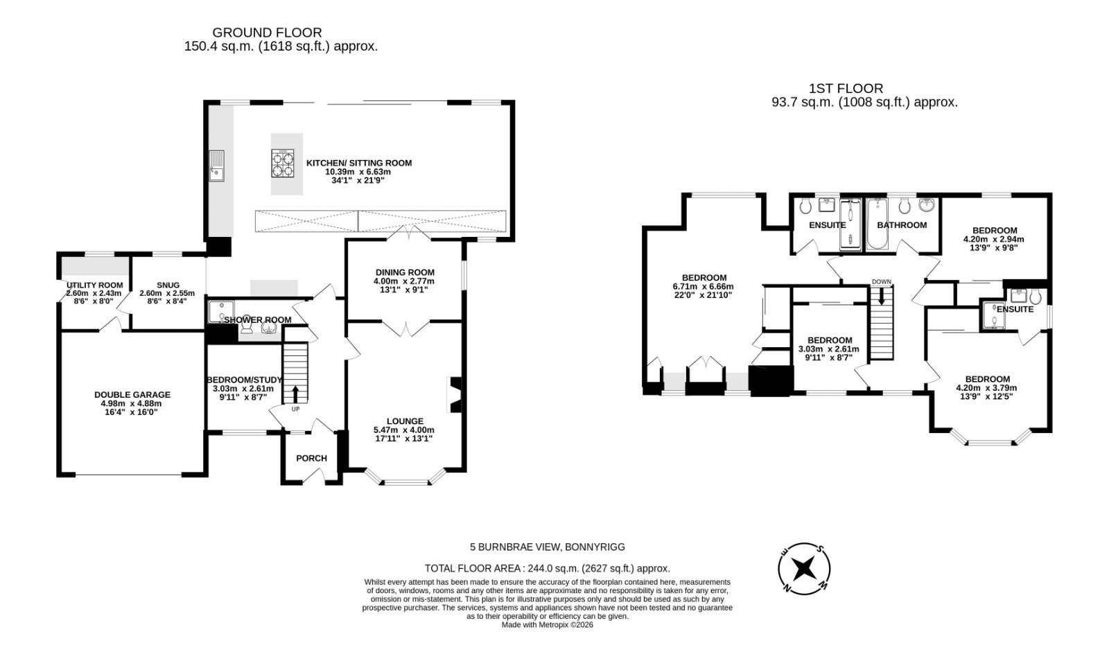 5 Burnbrae View, Bonnyrigg floorplan