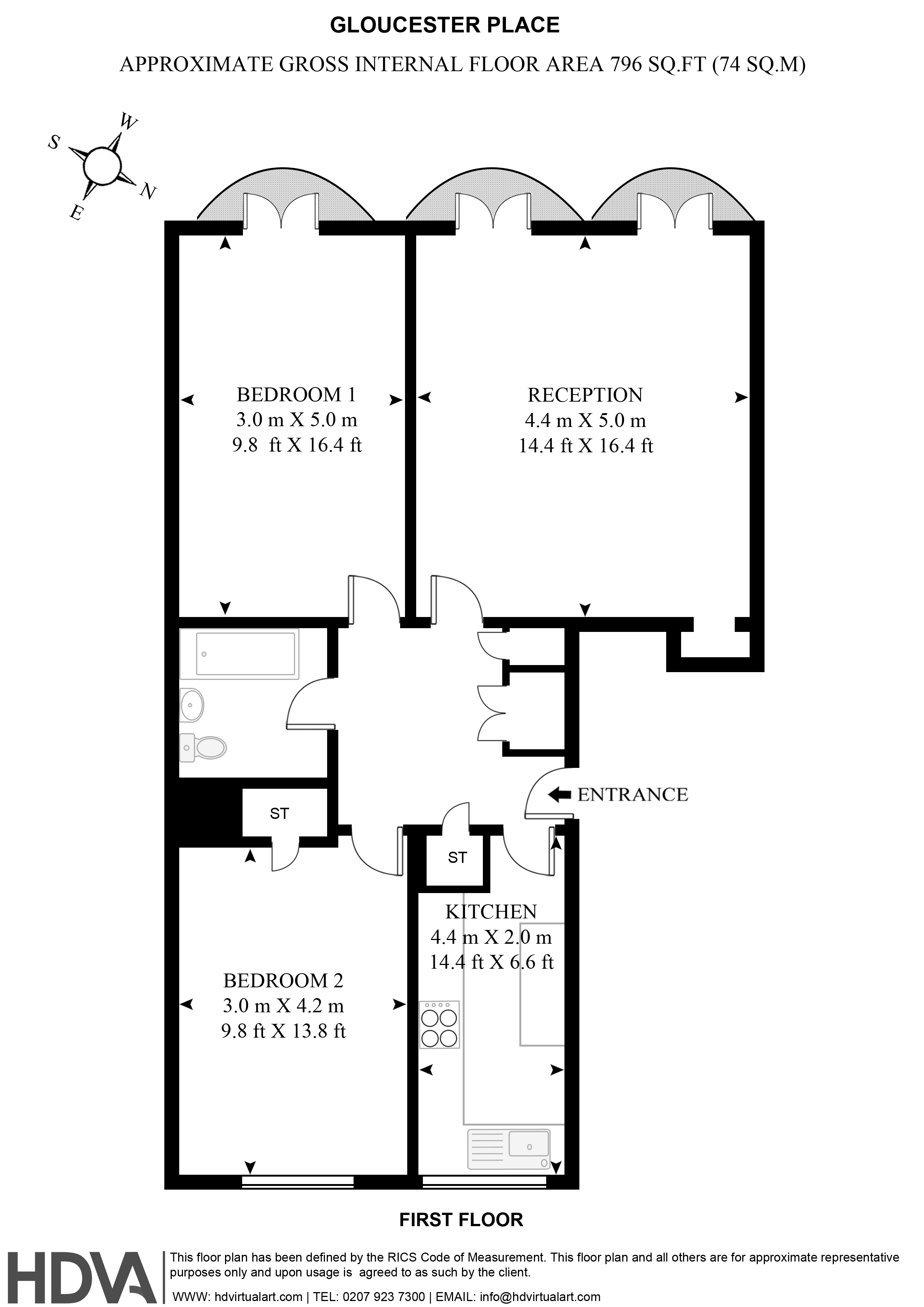 2 Bedrooms Flat to rent in Gloucester Place, London W1U