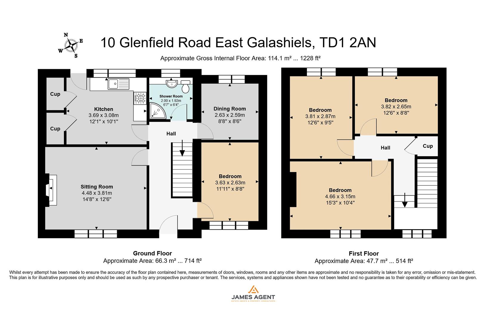 10, Glenfield Road East, Galashiels floorplan