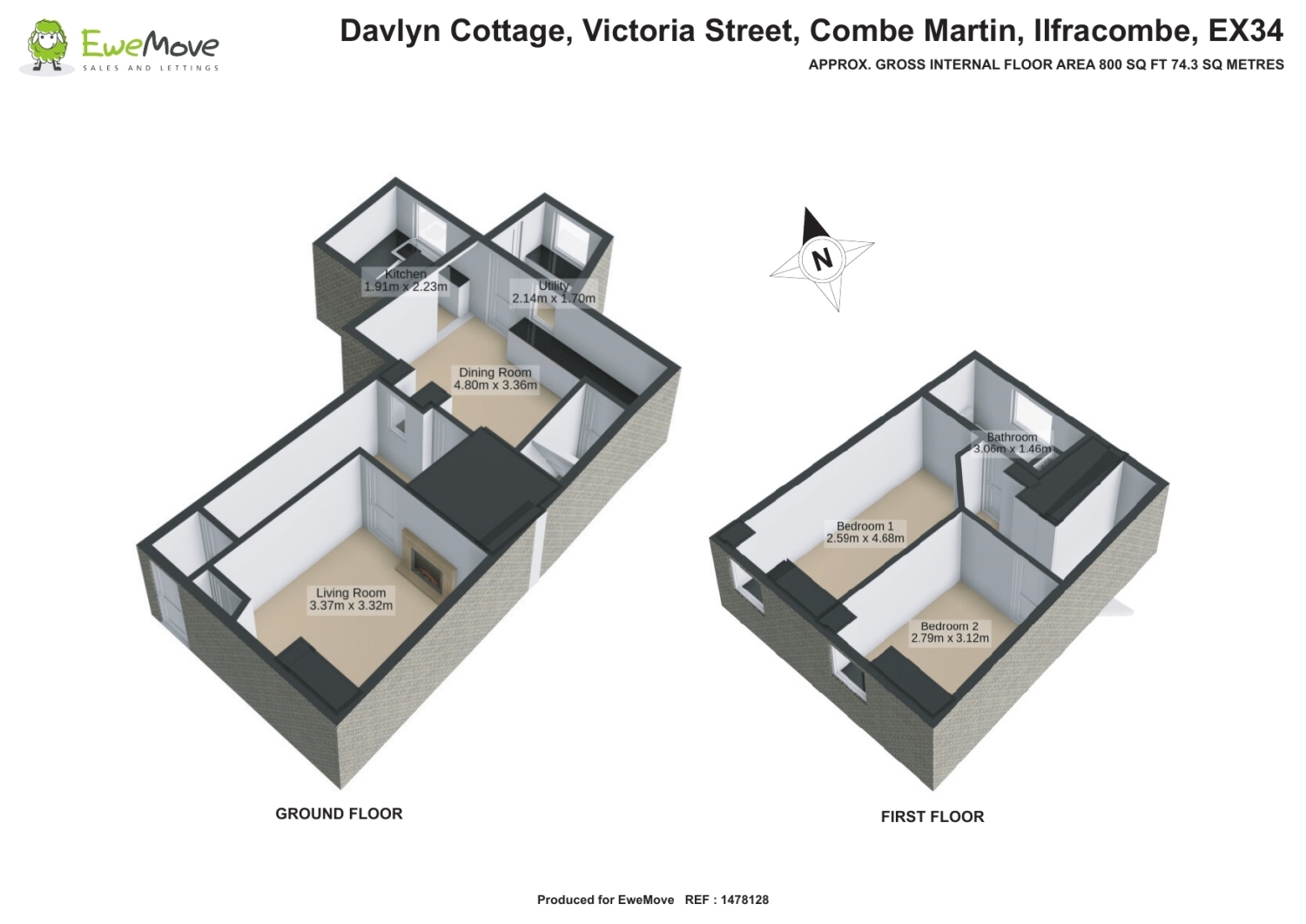 Davlyn Cottage,, Victoria Street, Ilfracombe floorplan