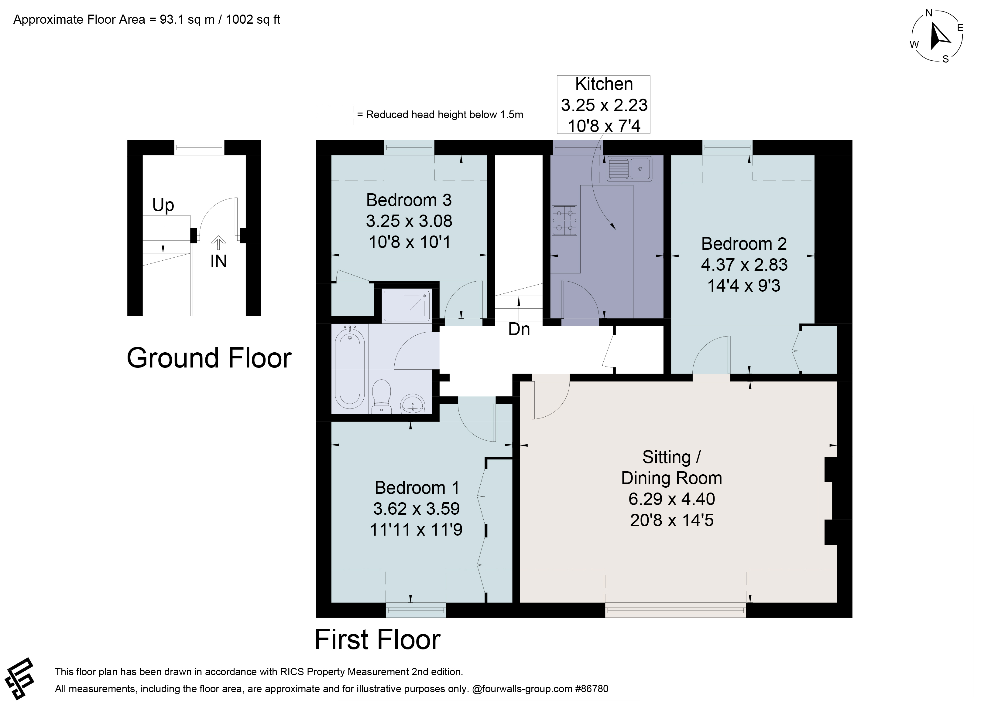 Top Floor Flat, 21, Brock Street, Bath floorplan