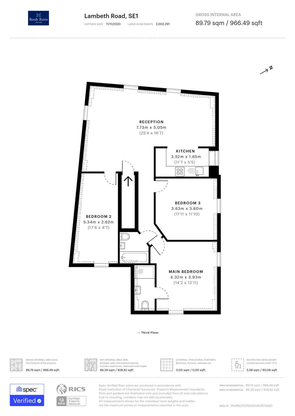 Lambeth Road, London SE1, 3 bedroom flat for sale 65119896