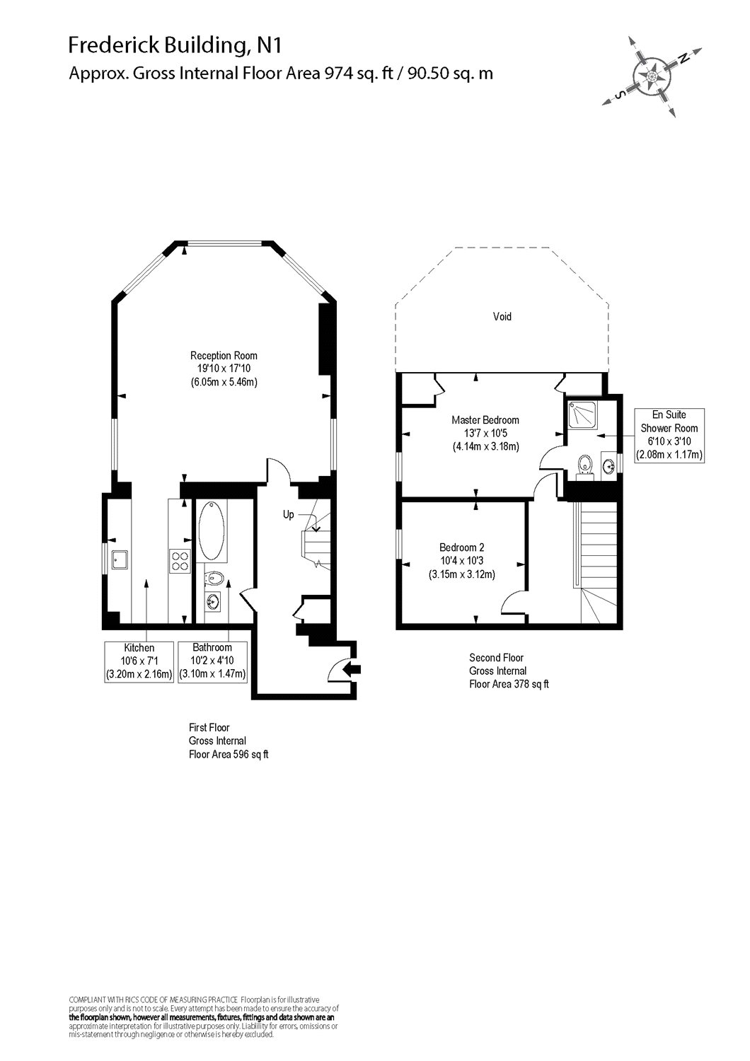 2 Bedrooms Flat to rent in Frederick Building, 76 Tottenham Road, London N1