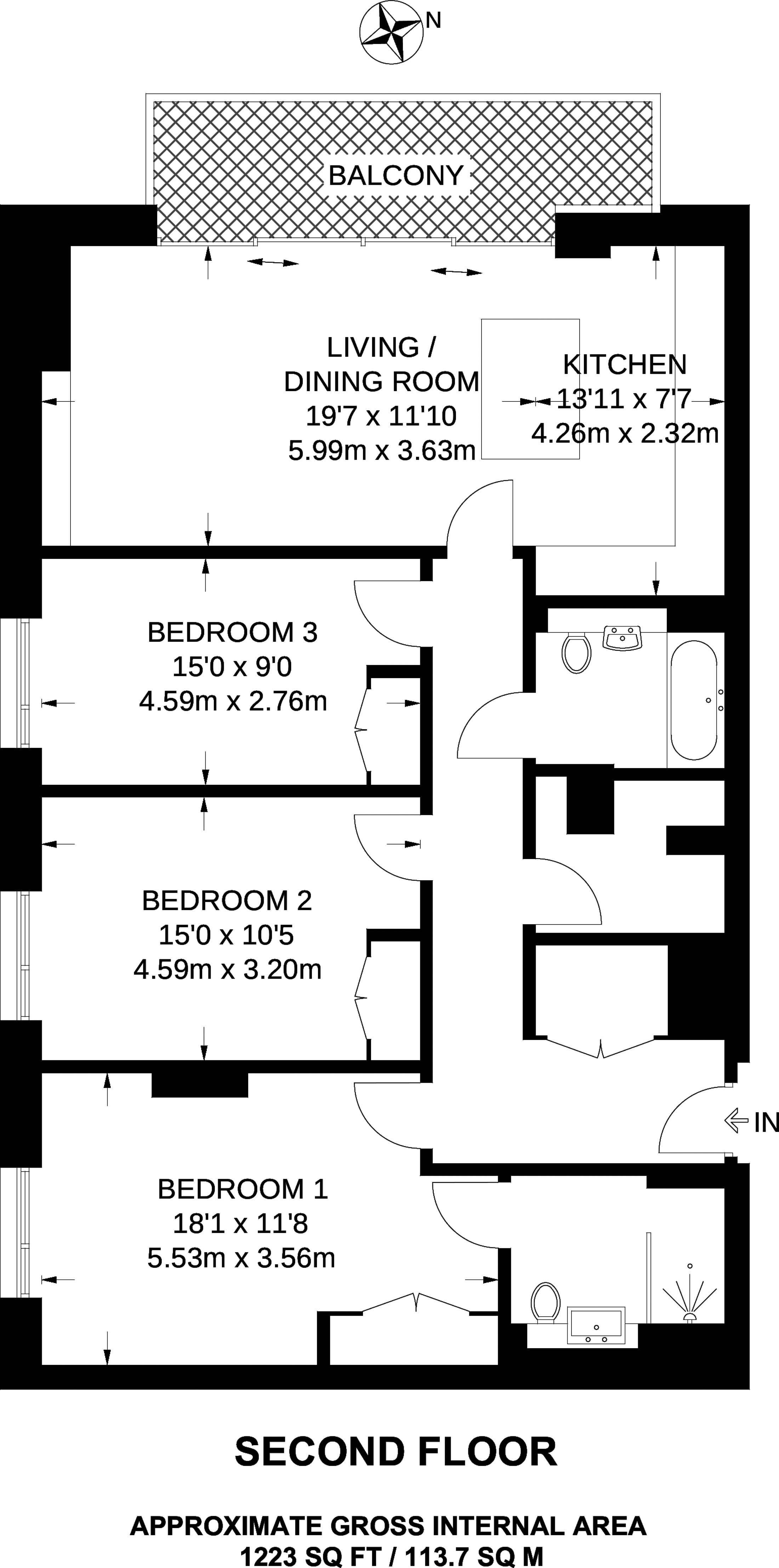 3 Bedrooms Flat to rent in Kidderpore Ave, Hampstead NW3