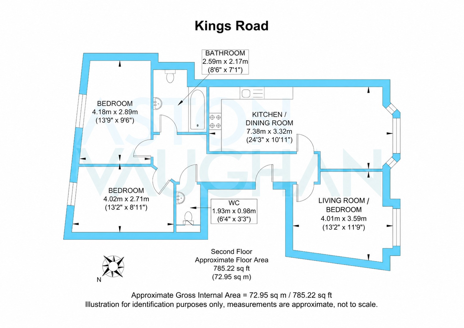 Flat 2, 8-9 Kings Road, East Sussex floorplan