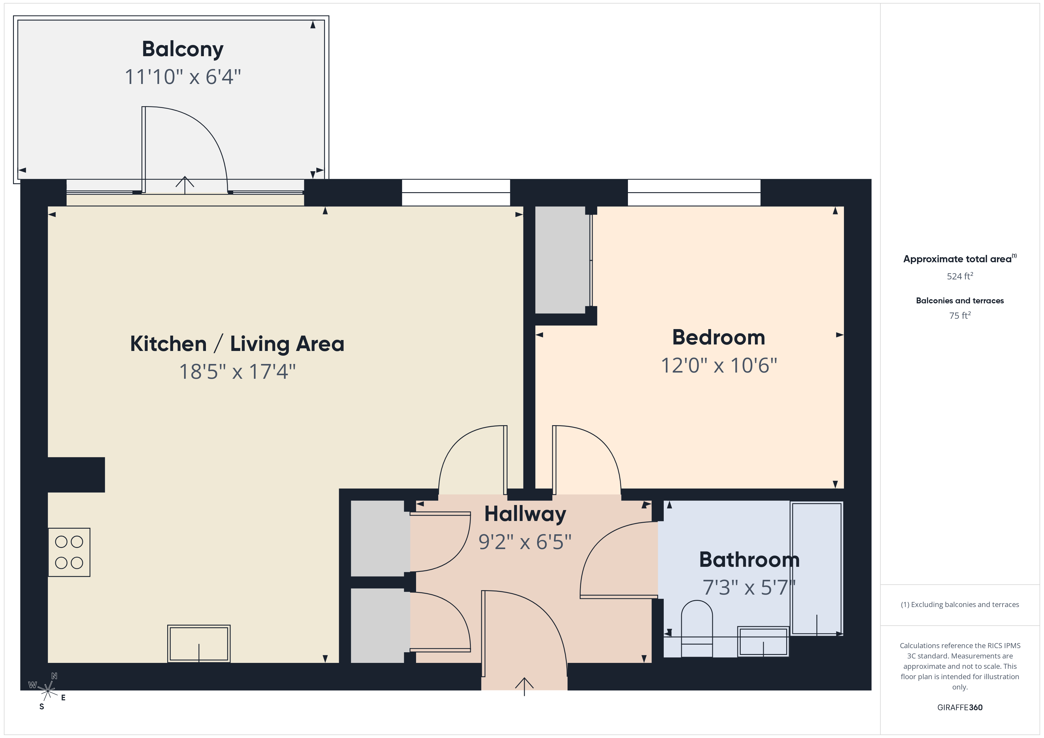Felix Court, 90 Warner Road, London, SE5 floorplan