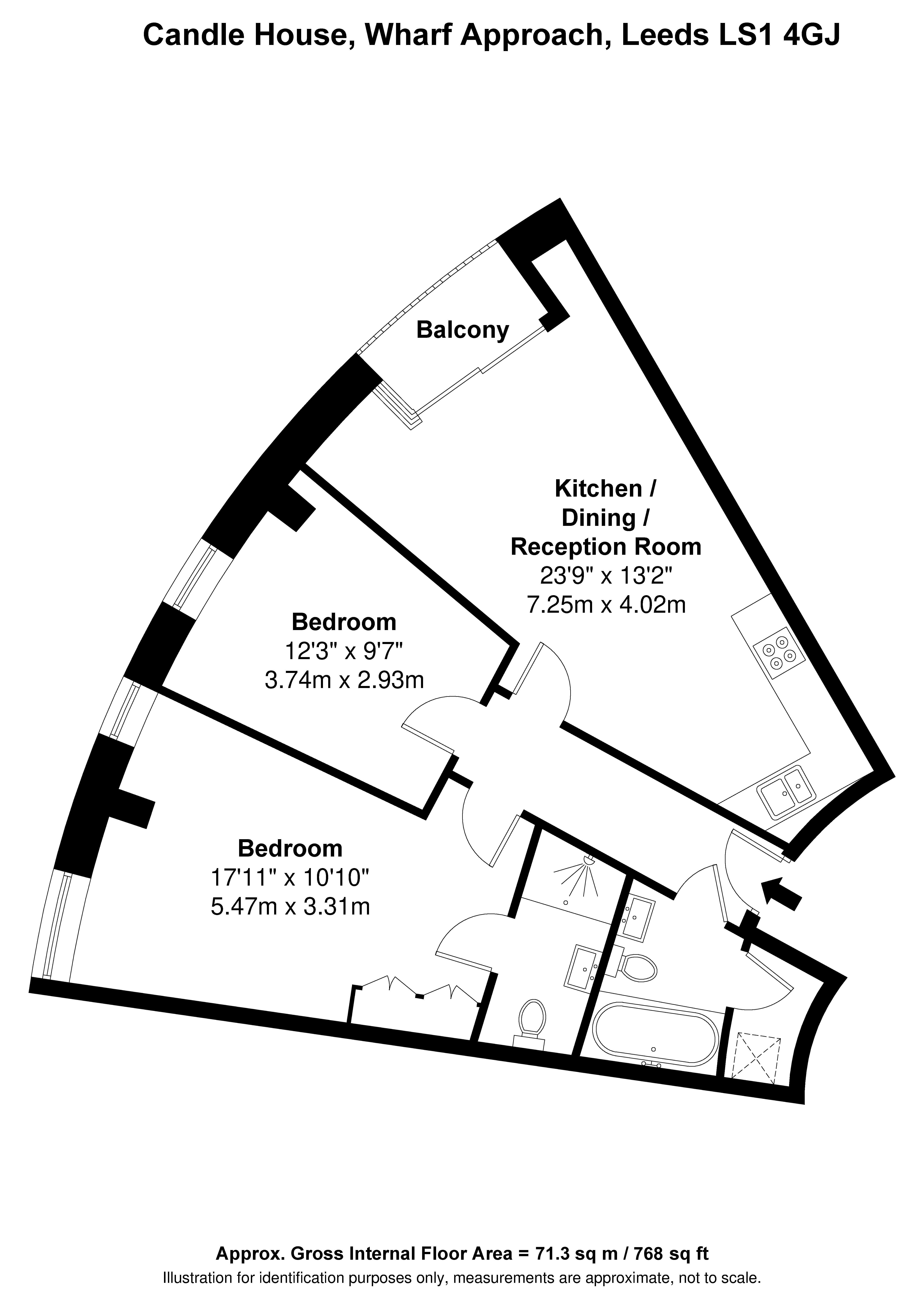 109, Candle House, Leeds, West Yorks floorplan
