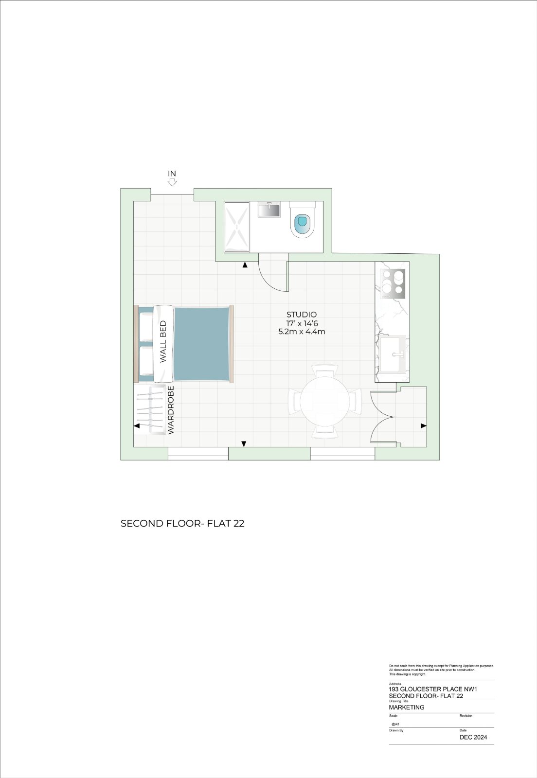 22, 193, Gloucester Place, London floorplan