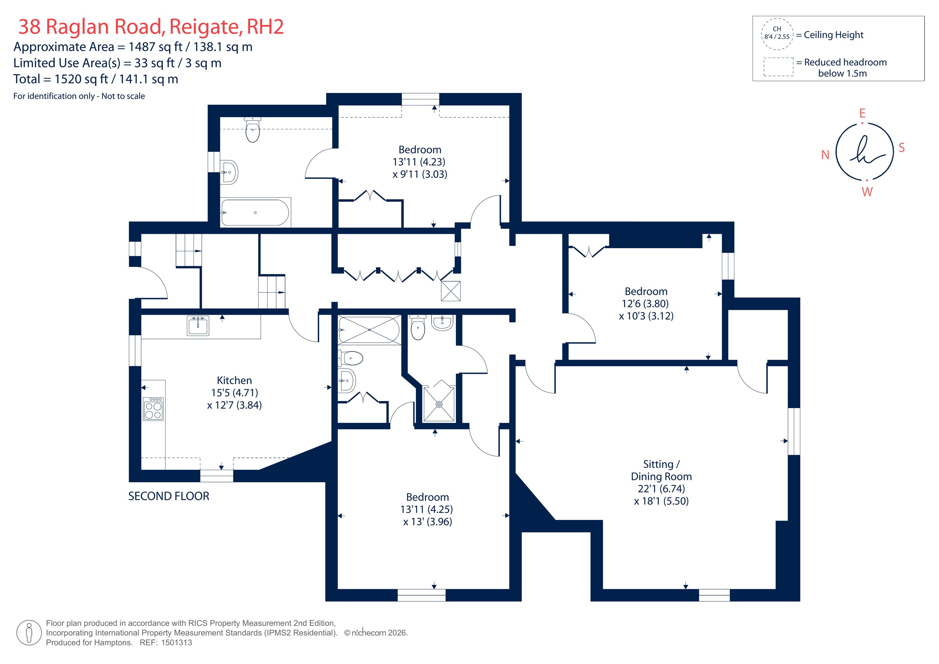Flat 2a, 38, Raglan Road, Reigate floorplan