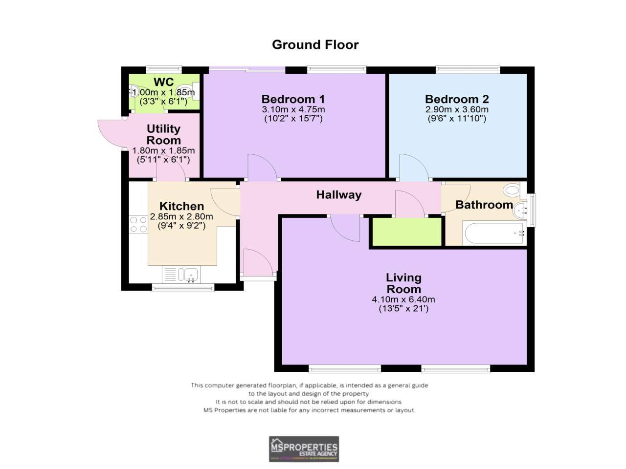 Clos Winifred, Borth, Ceredigion floorplan