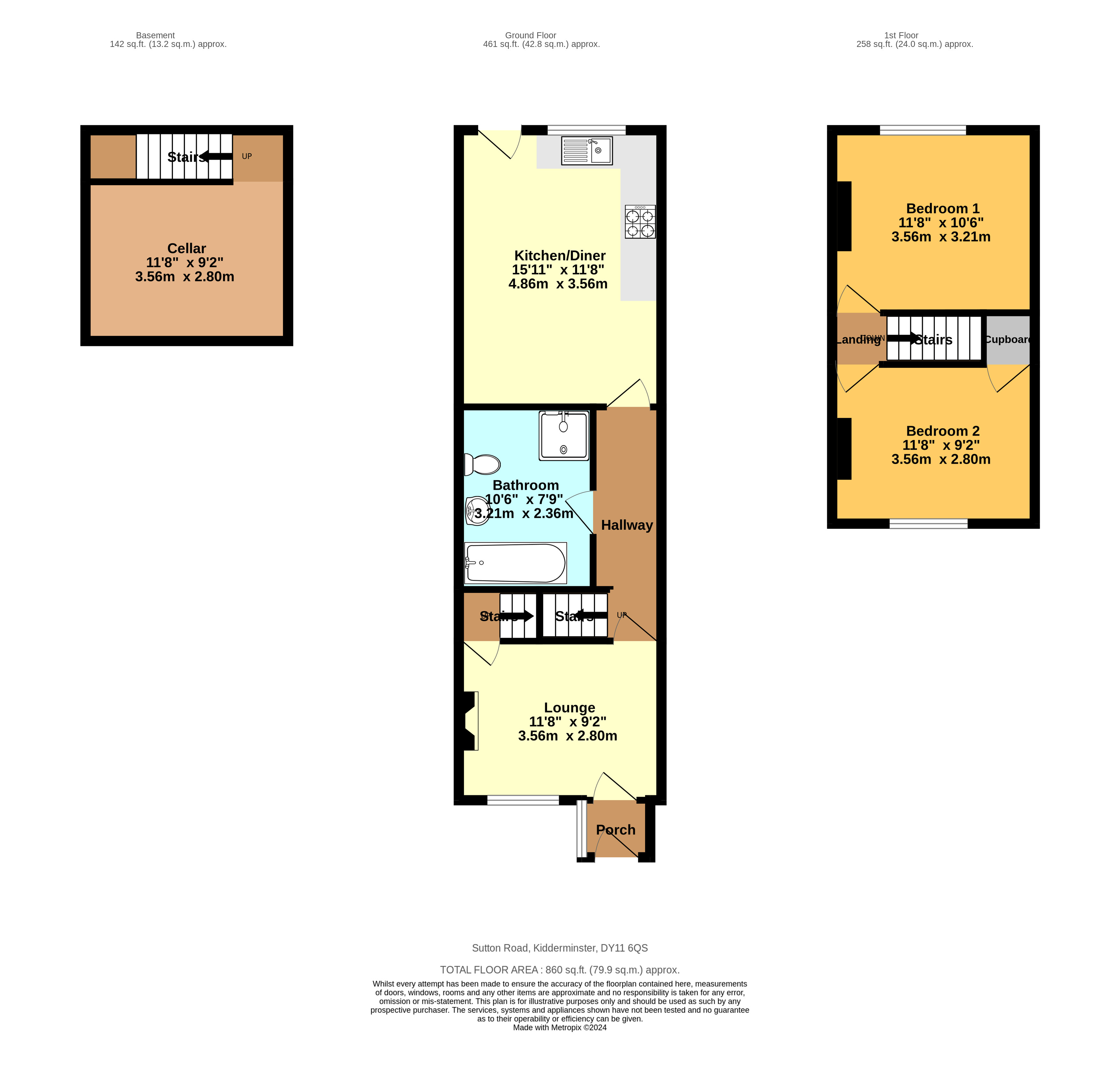 95, Sutton Road, Kidderminster floorplan