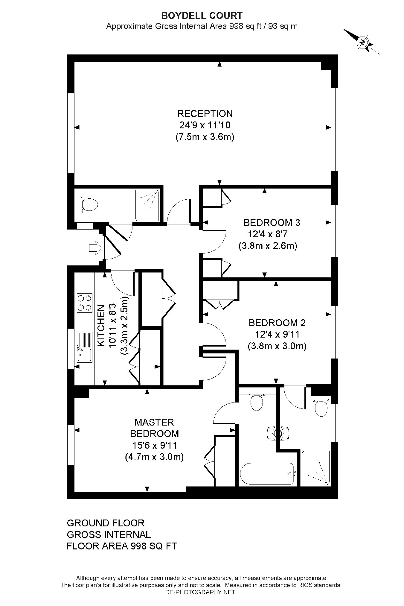 3 Bedrooms Flat to rent in Boydell Court, London NW8