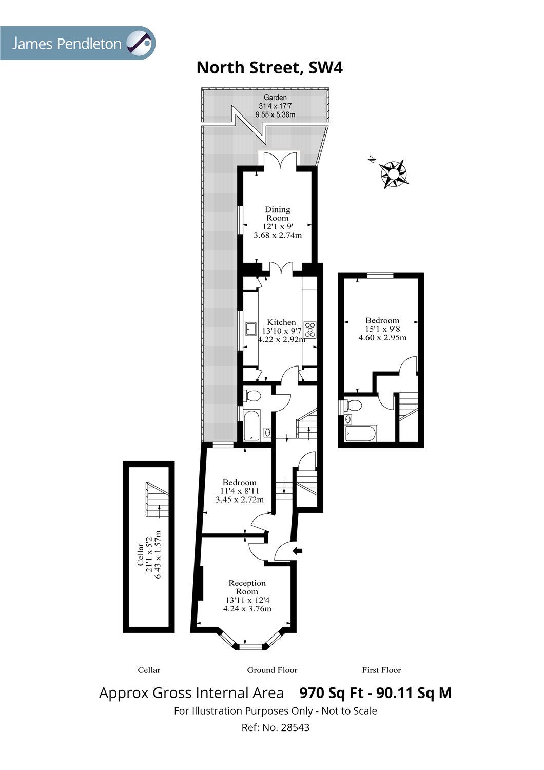 2 Bedrooms Flat to rent in North Street, Clapham, London SW4