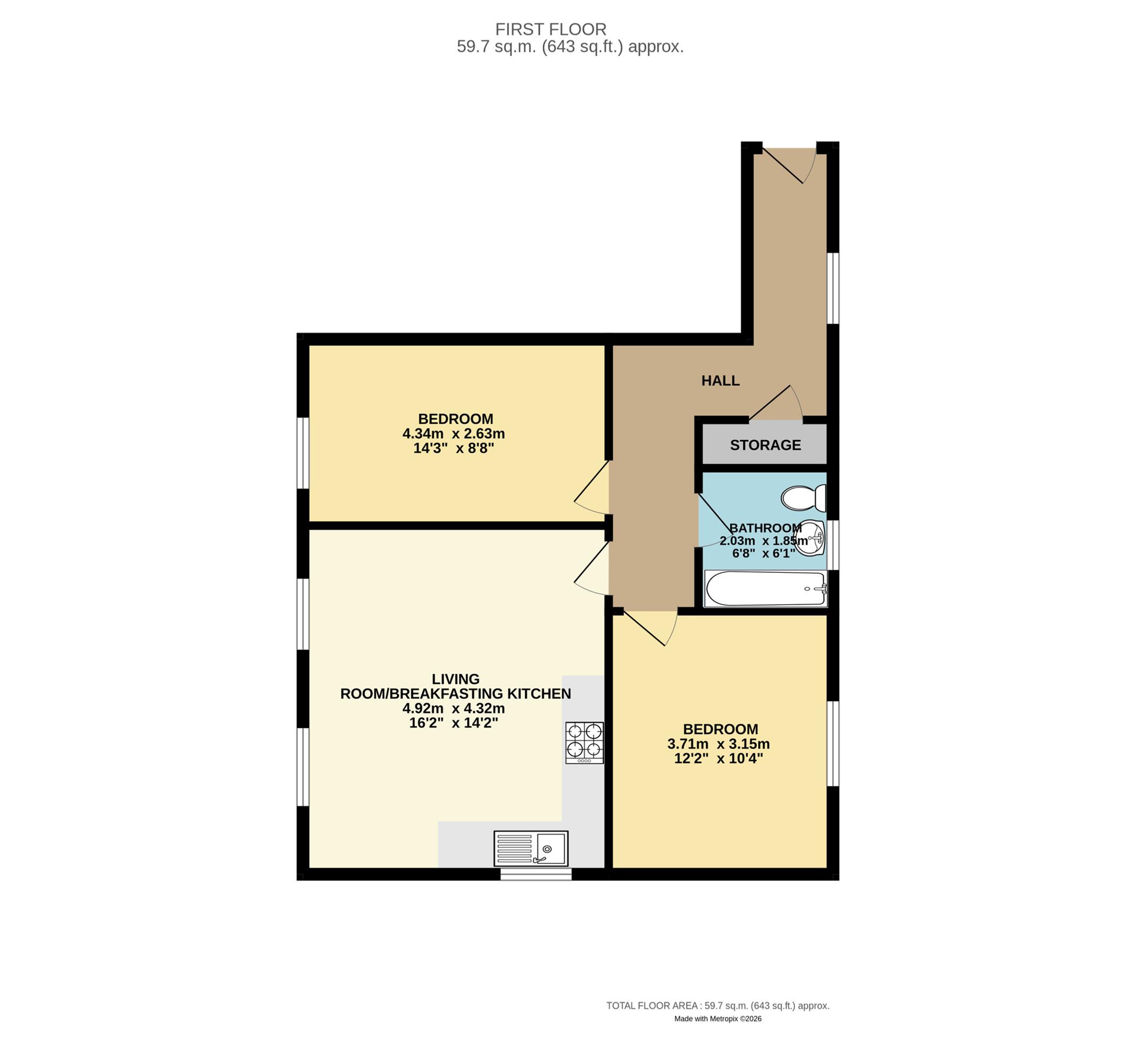 Apartment 9, Pennine Court, 39, Belmont Way, Stockport floorplan