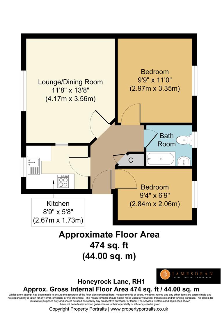 1 Honeycrock House, Honeycrock Lane, Redhill floorplan