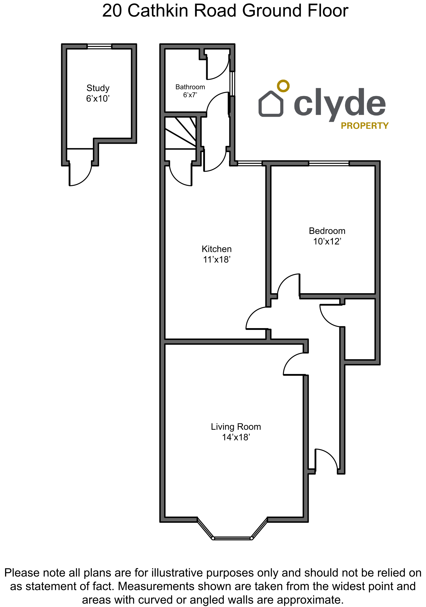 Flat G/F, 20, Cathkin Road, Glasgow floorplan
