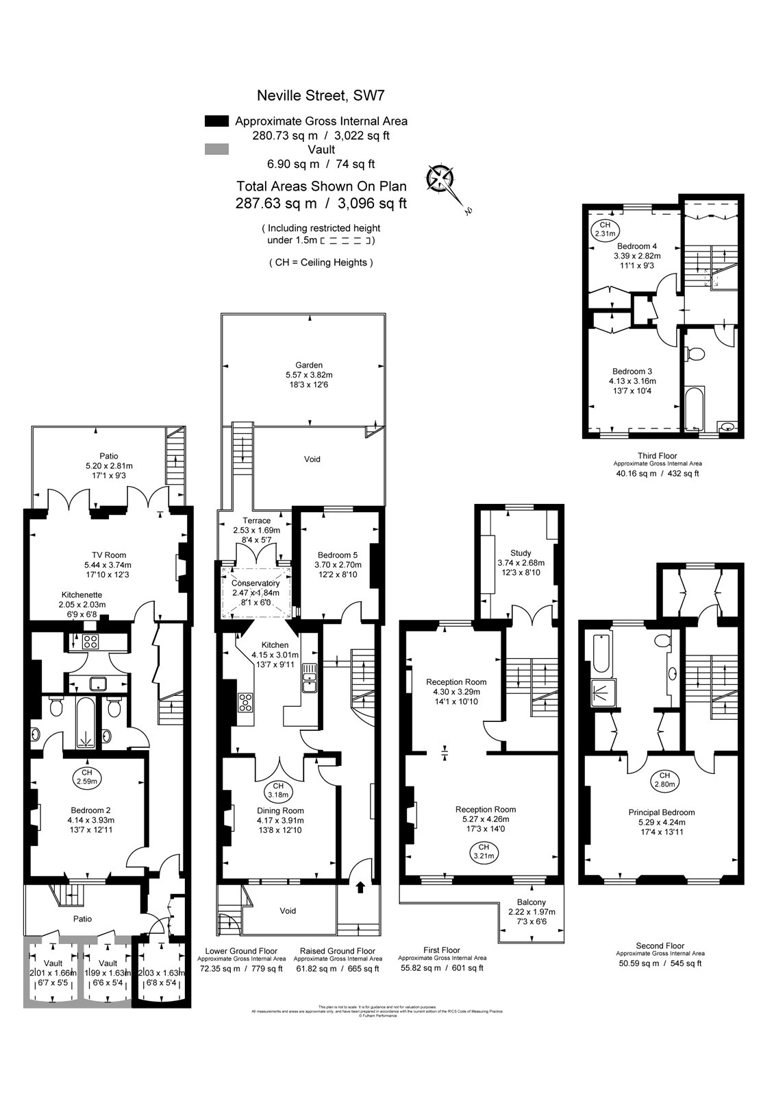 23, Neville Street, London floorplan