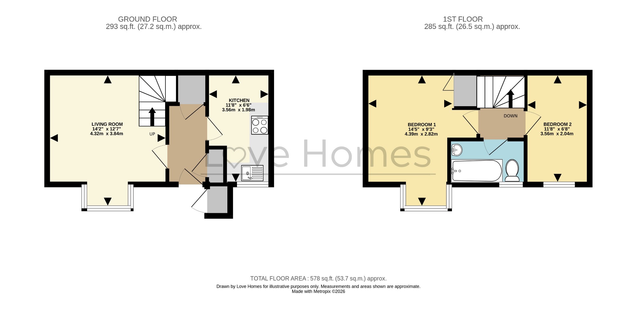 108 Millwright Way, Flitwick, Bedfordshire floorplan