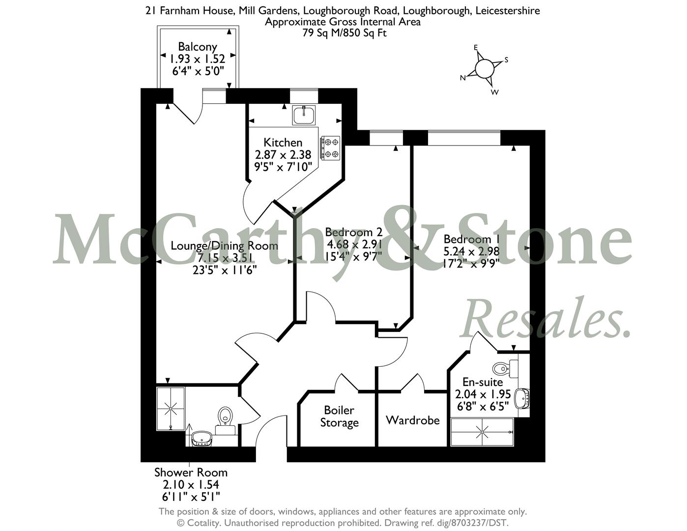 21 Farnham House, Loughborough Road, Quorn floorplan
