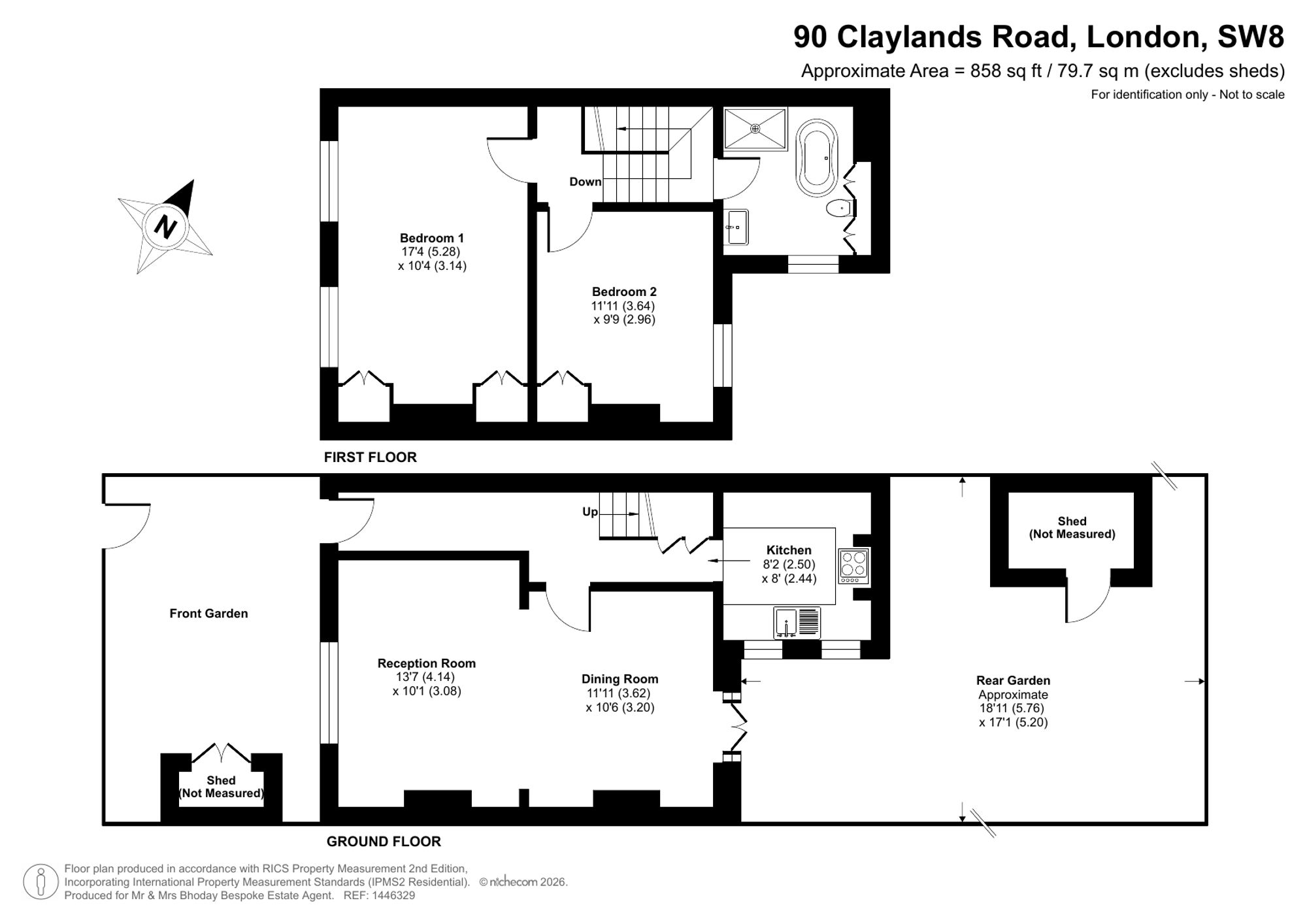 90 Claylands Road, London floorplan