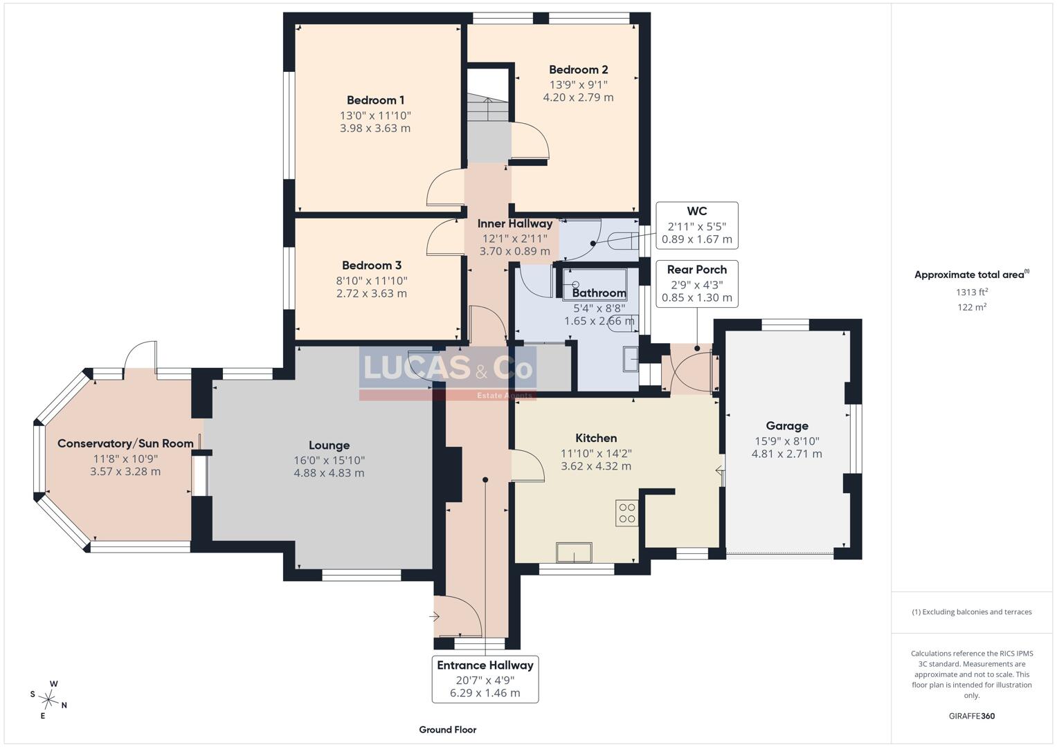 West Winds, Lon Refail, Llanfairpwllgwyngyll floorplan