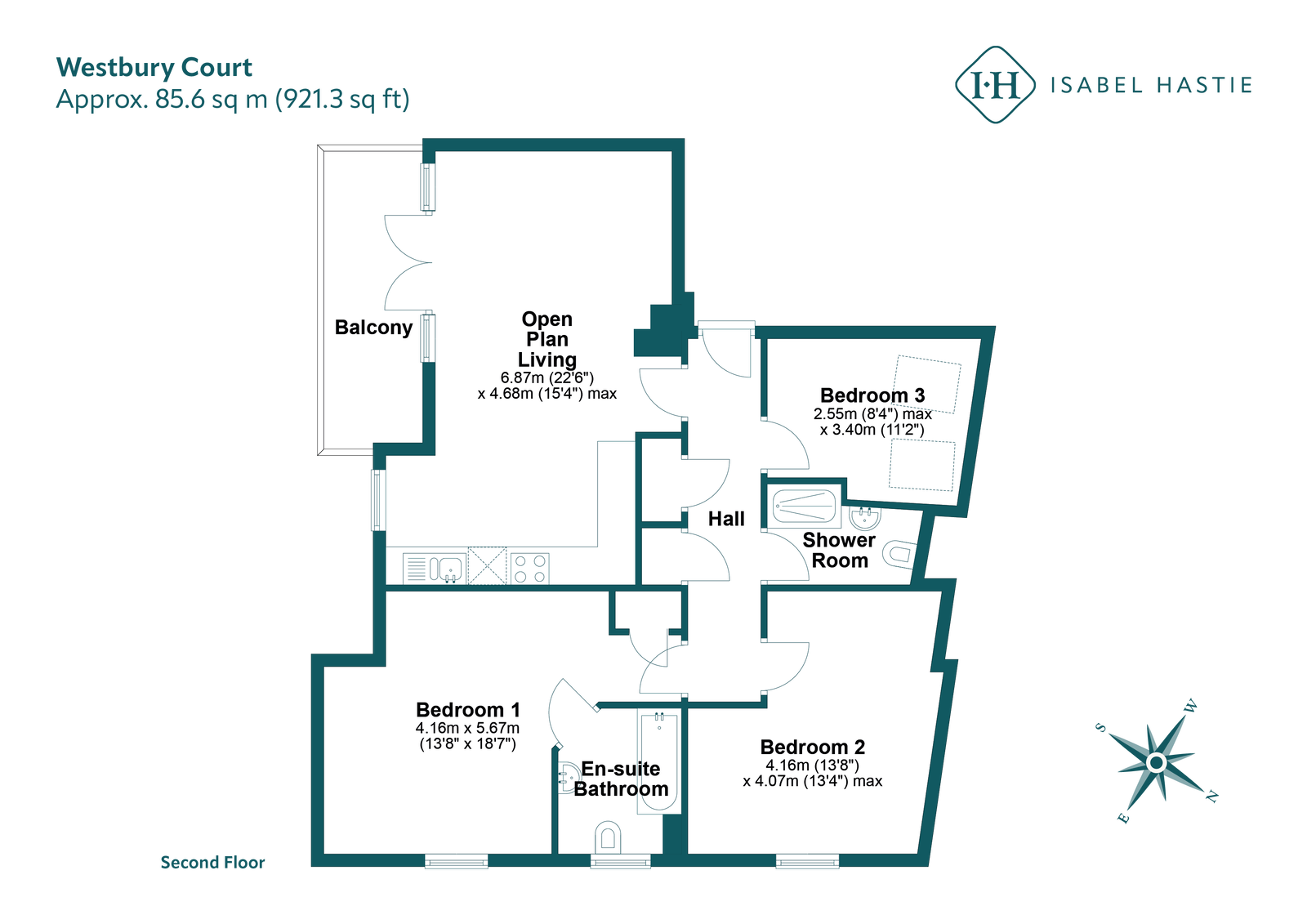 Westbury Court,Flat 4, Wesley Lane, Bicester floorplan