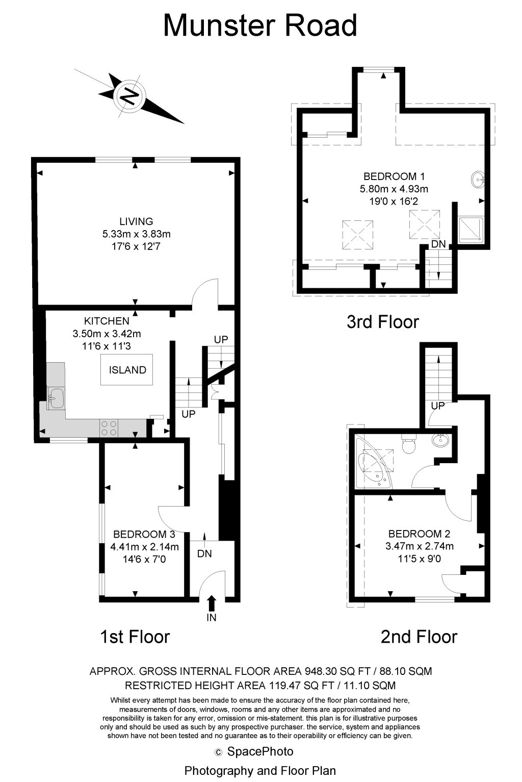 3 Bedrooms Flat to rent in Munster Road, London SW6