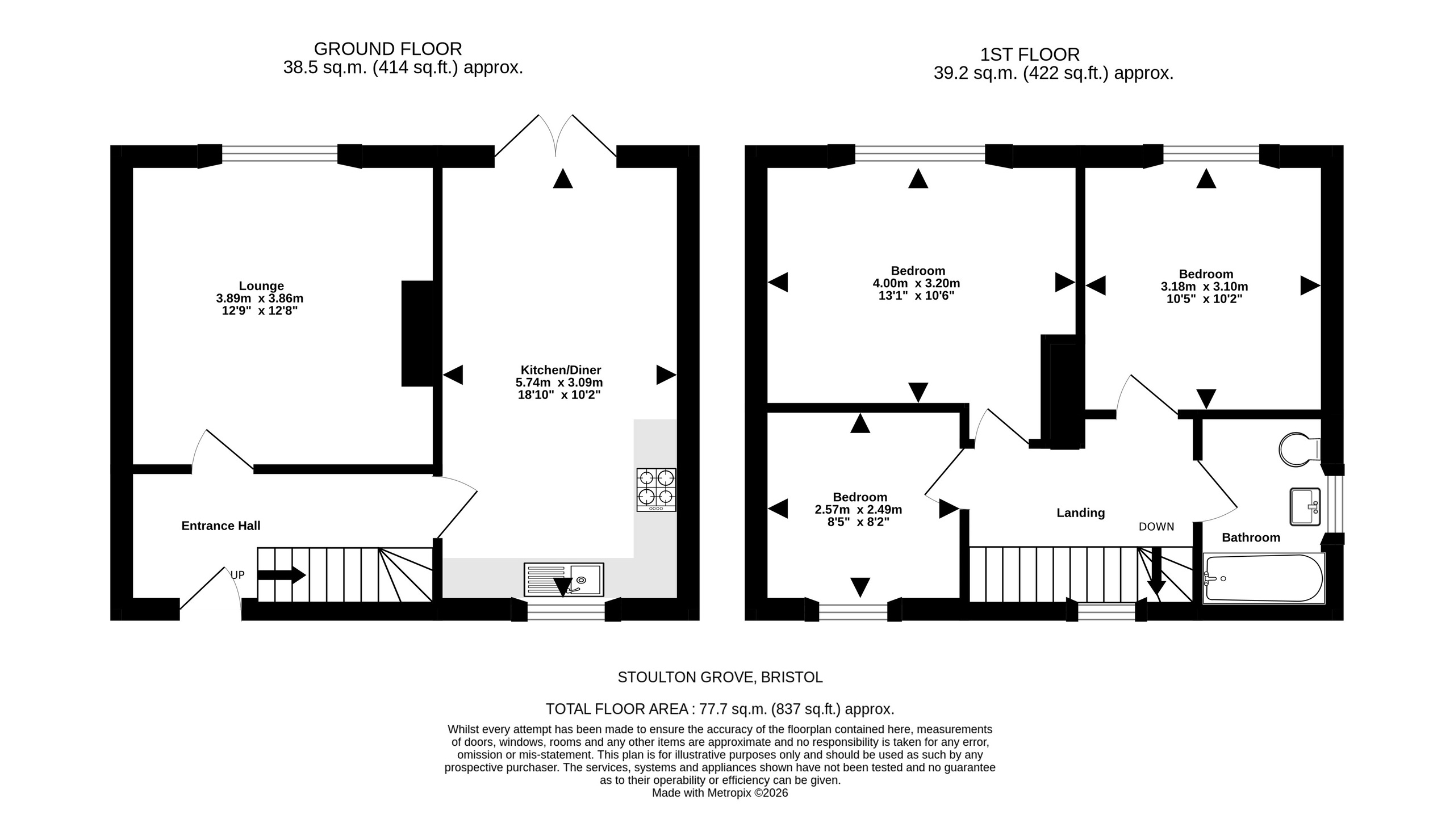 14 Stoulton Grove, Bristol floorplan