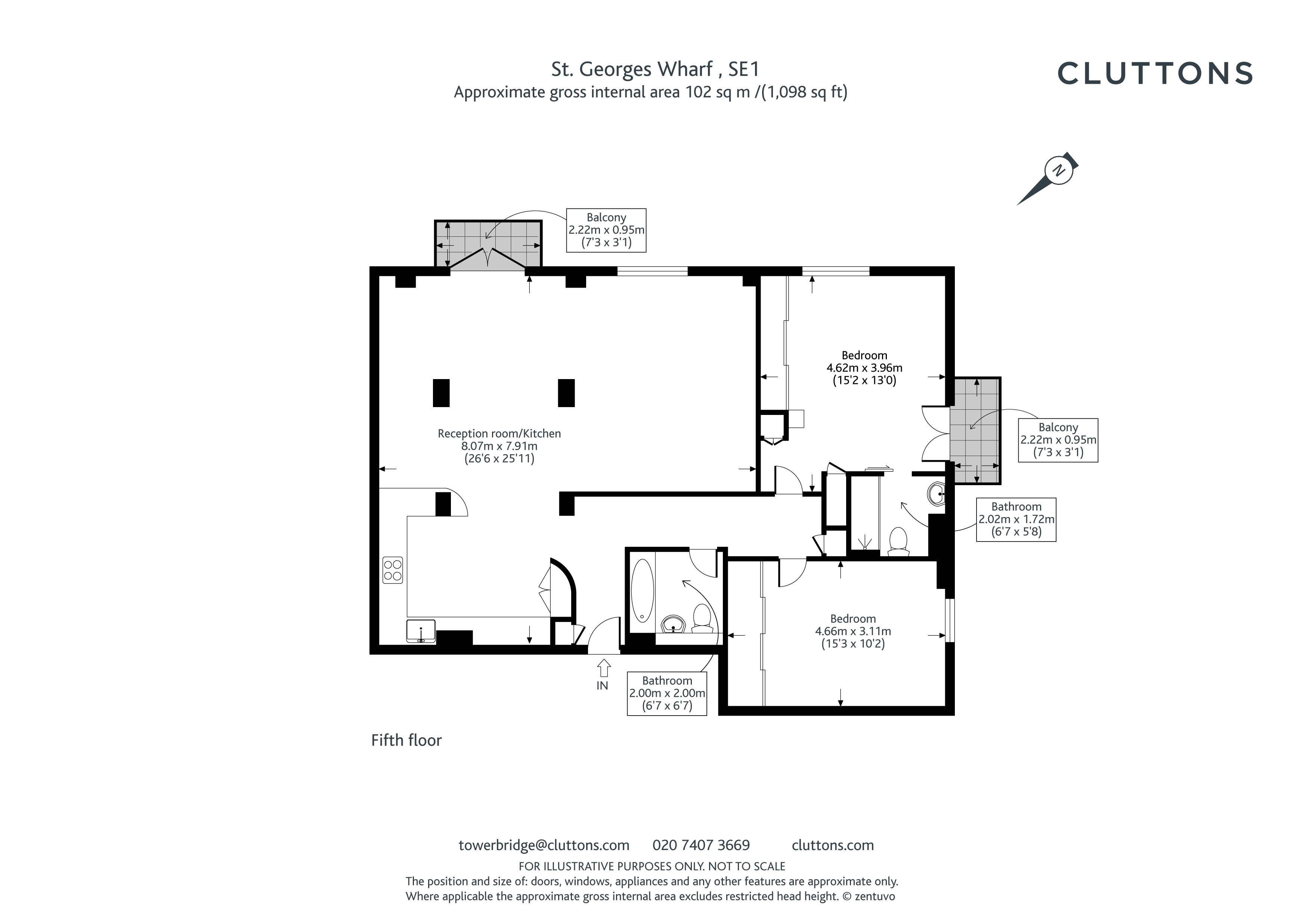 2 Bedrooms Flat to rent in St. Georges Wharf, Shad Thames, London SE1