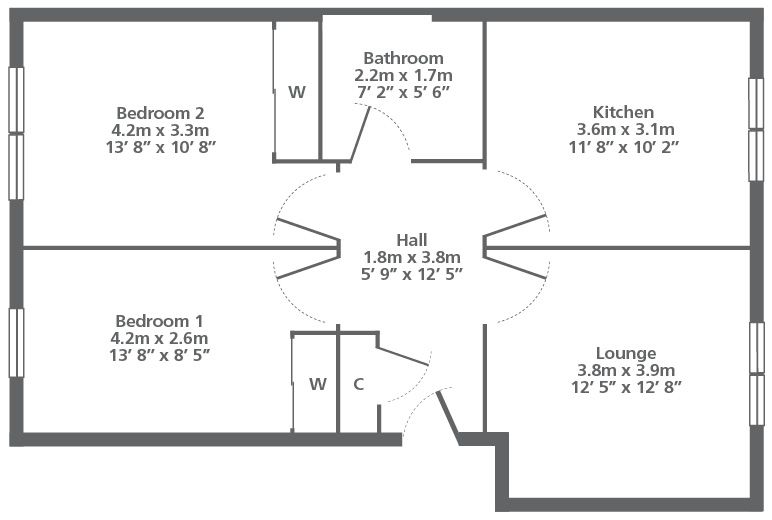 2 Bedrooms Flat for sale in Kings Park Road, Mount Florida, Glasgow G44