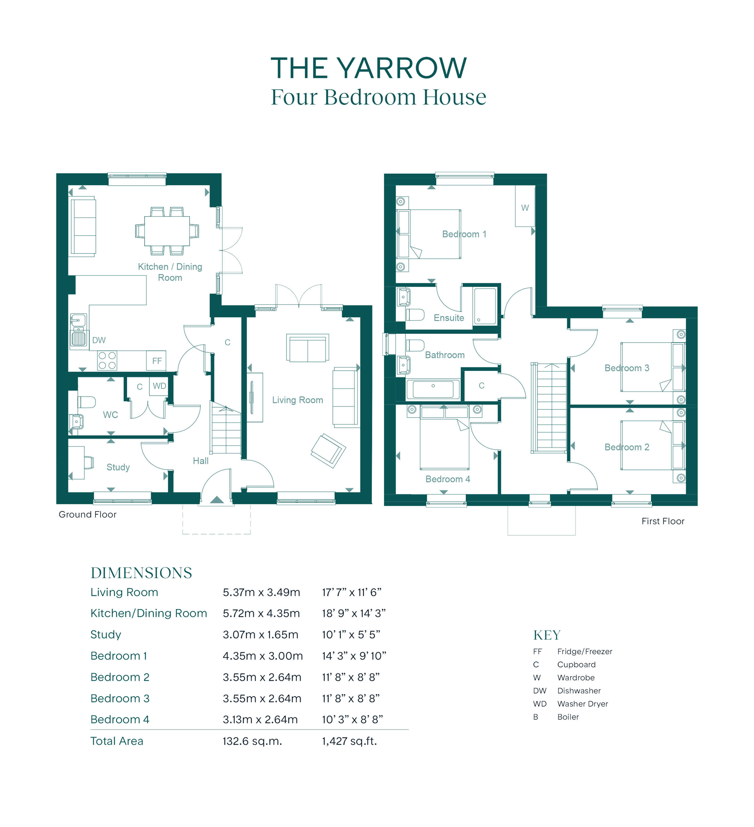 5 elina road - Yarrow RL flatfair, Leaf Living at Chesterwell, Colchester, CO4, Mile End floorplan