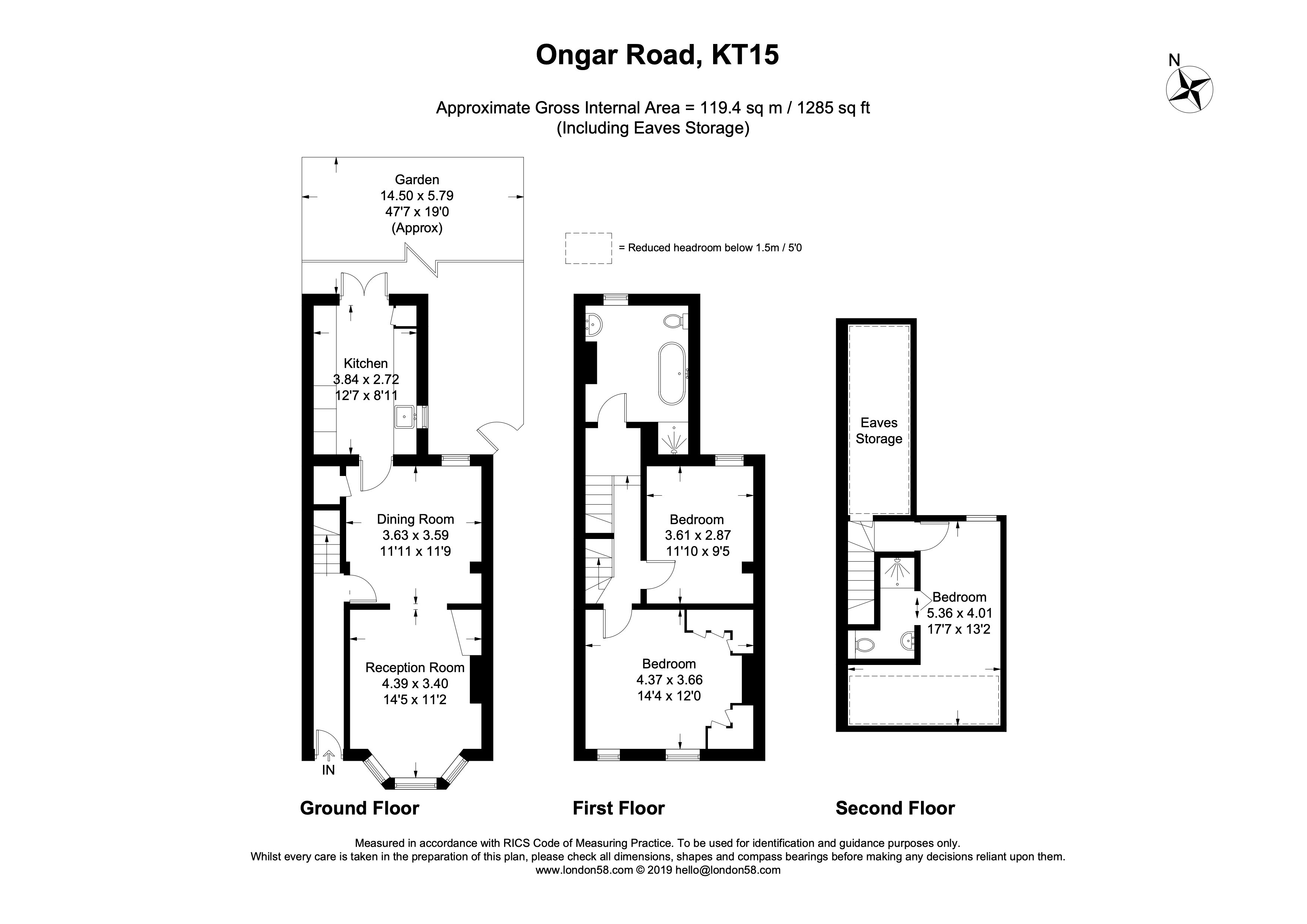 3 Bedrooms Semi-detached house for sale in Ongar Road, Addlestone, Surrey KT15
