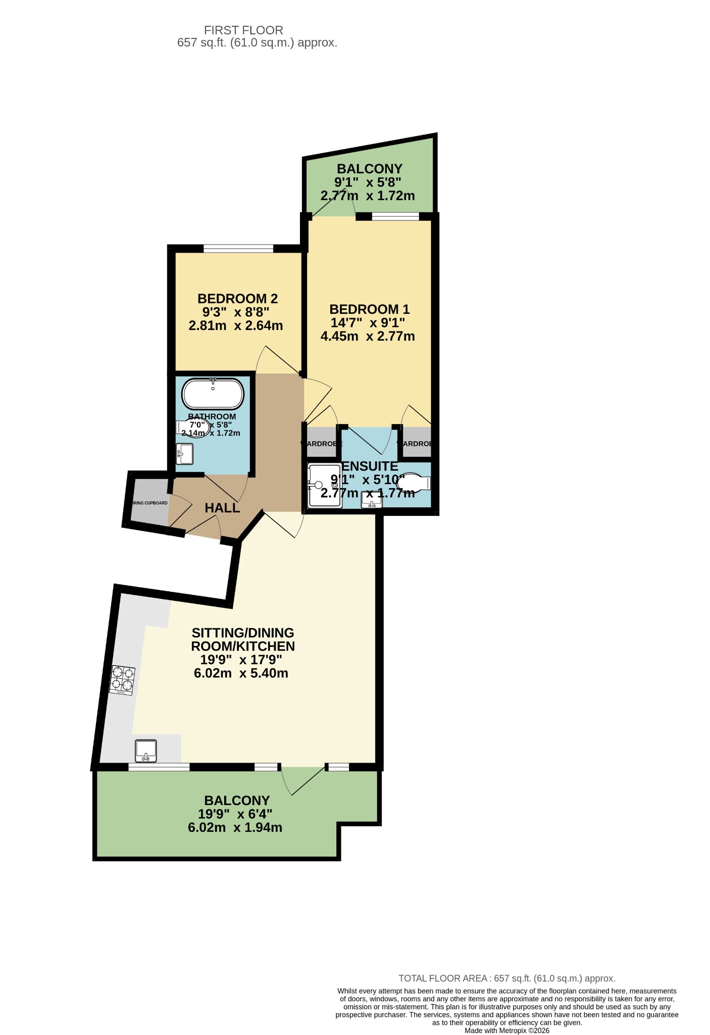 13 Regatta Court, Exmouth floorplan