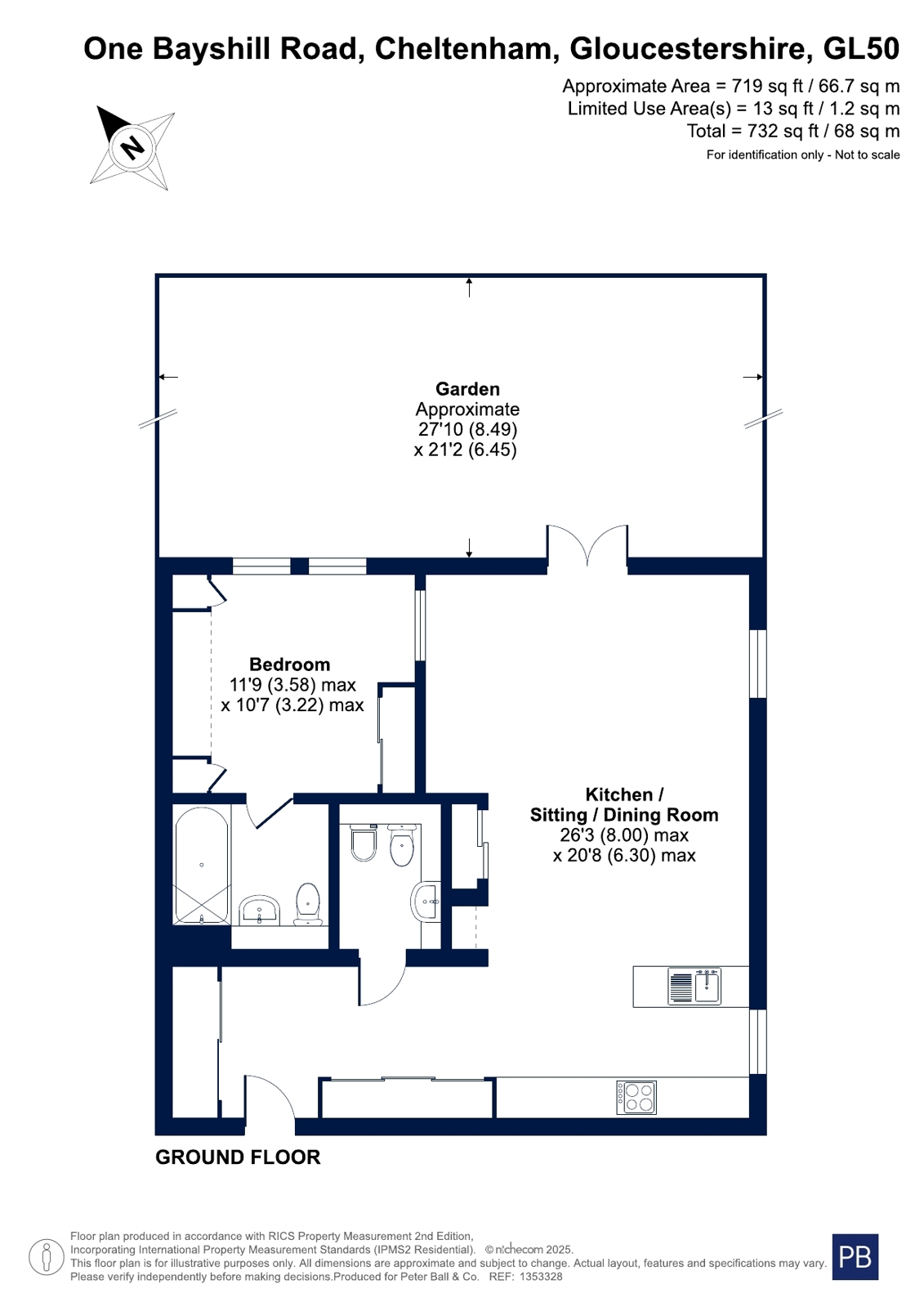 Apartment 44, One,, Bayshill Road, Gloucestershire floorplan