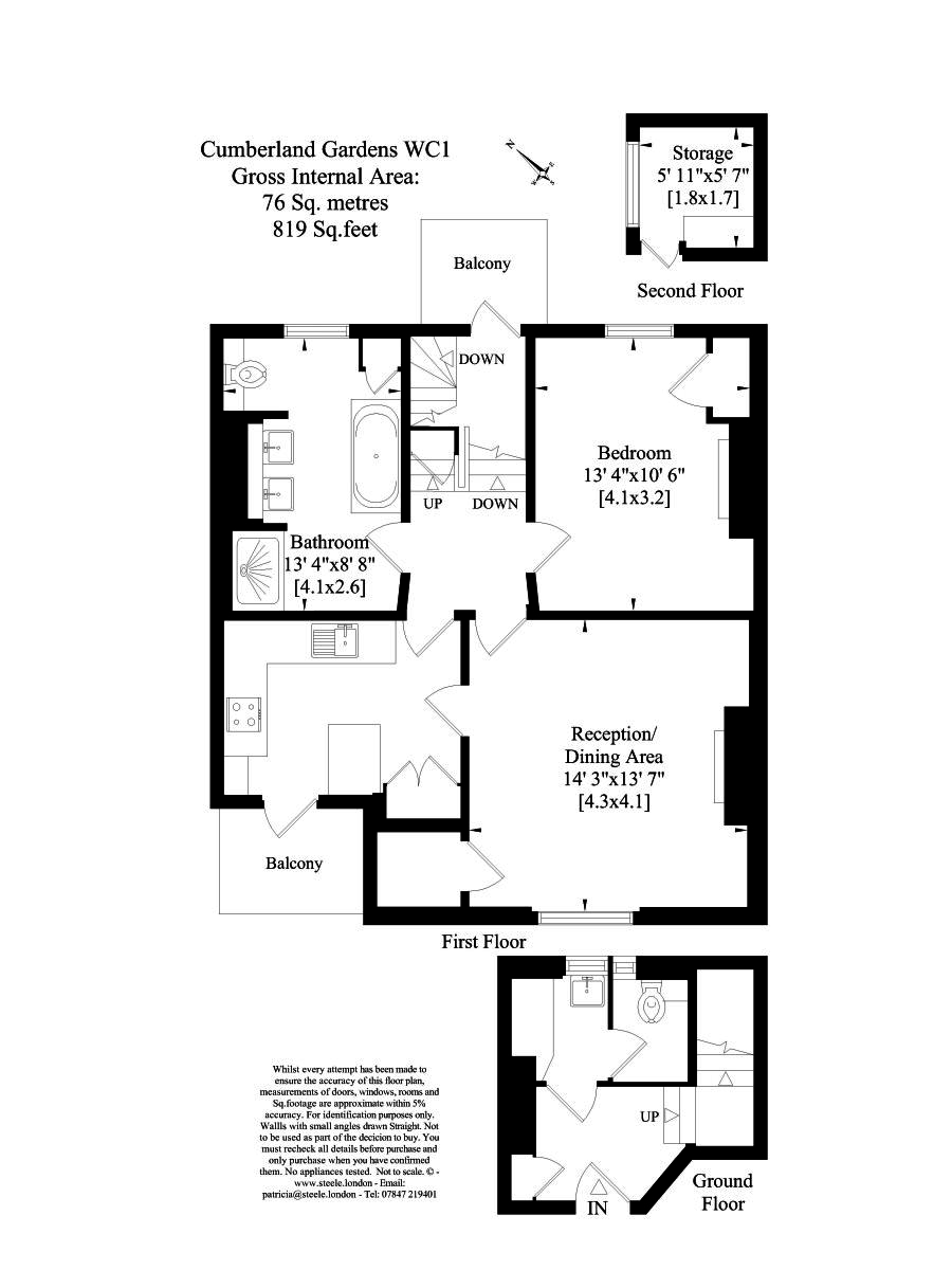 1 Bedrooms Maisonette to rent in Cumberland Gardens, London WC1X