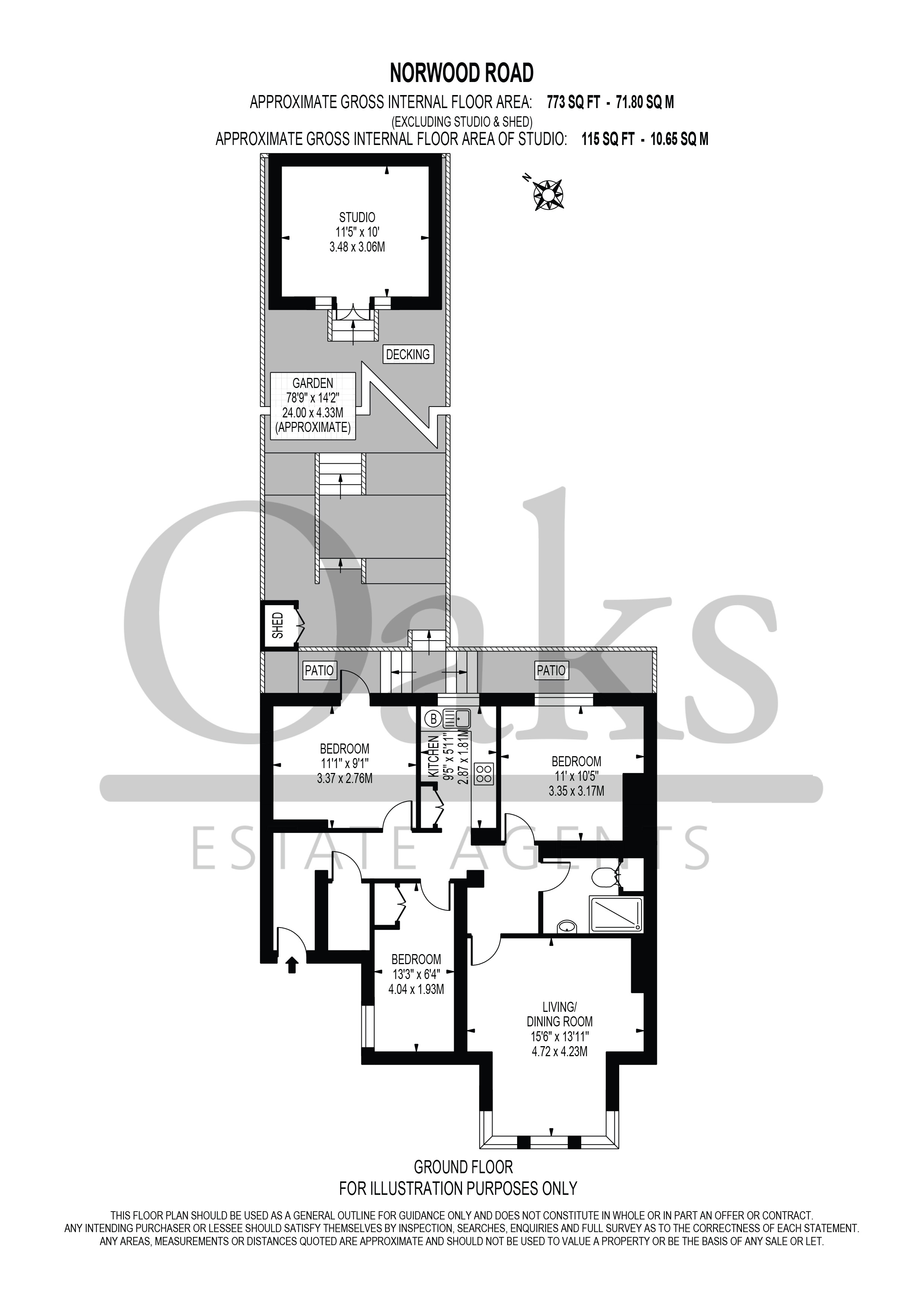 Flat 1, 301, Norwood Road, London floorplan