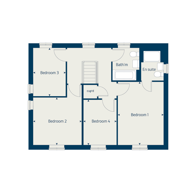 84, Osier Way, Buckingham floorplan