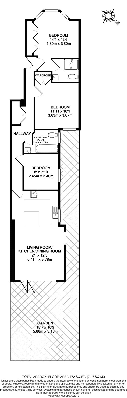 3 Bedrooms Flat for sale in Litchfield Gardens, Willesden NW10