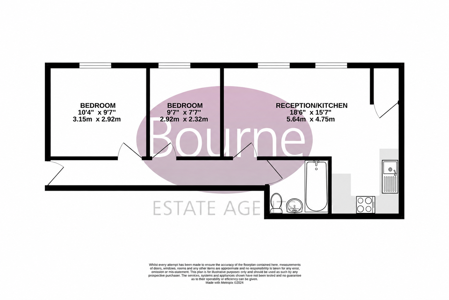 Flat 8, 4C,, Chapel Street, Woking floorplan
