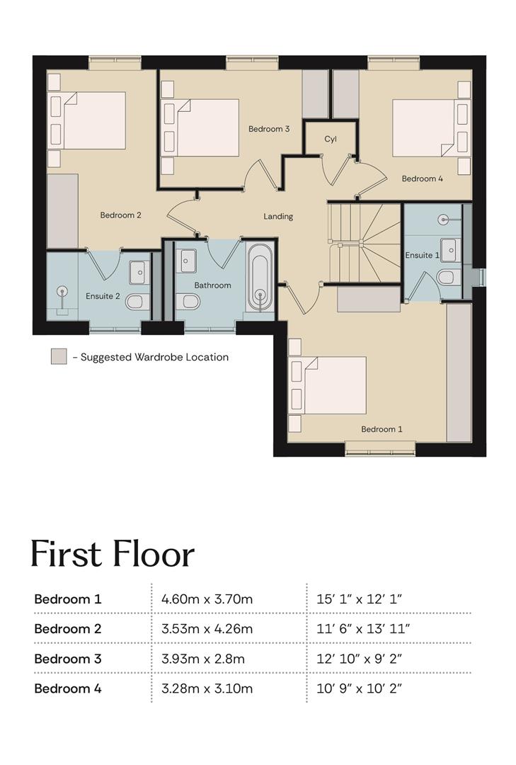 Plot 405, The Haxby, The Greenways, Goole floorplan
