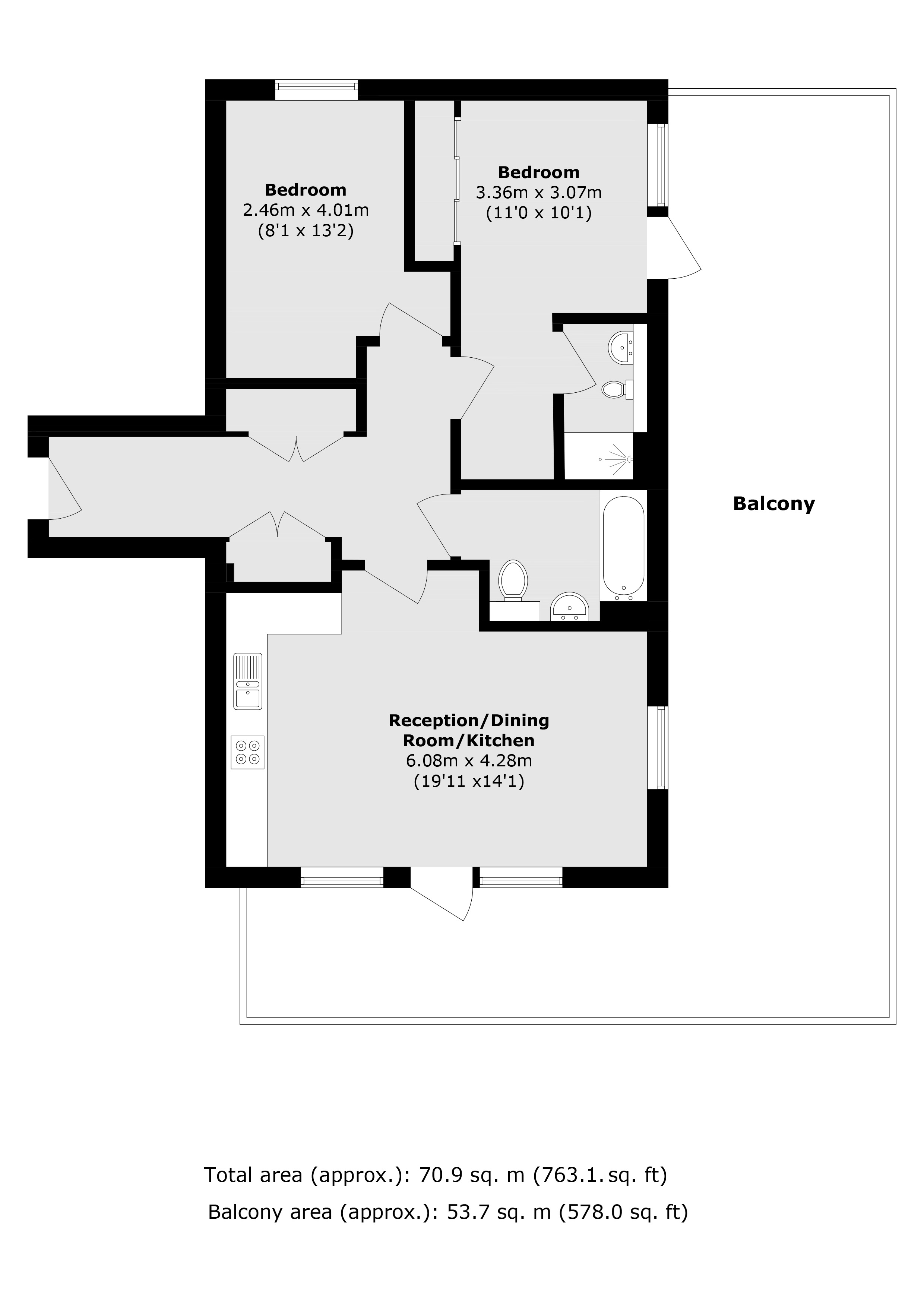 86 Merlin Court, 26, Handley Drive, London floorplan