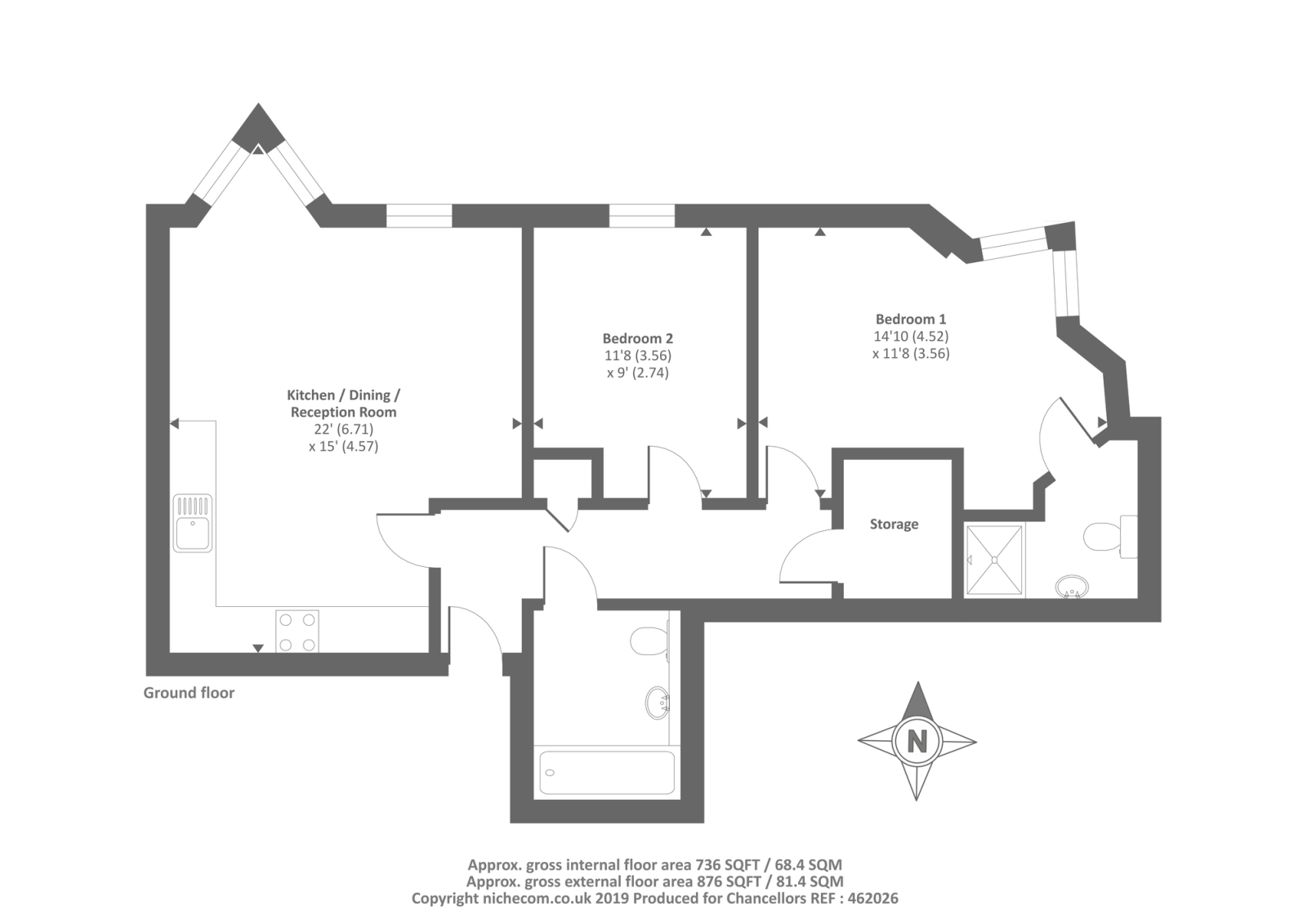 2 Bedrooms Flat for sale in Ringside, High Street, Bracknell, Berkshire RG12