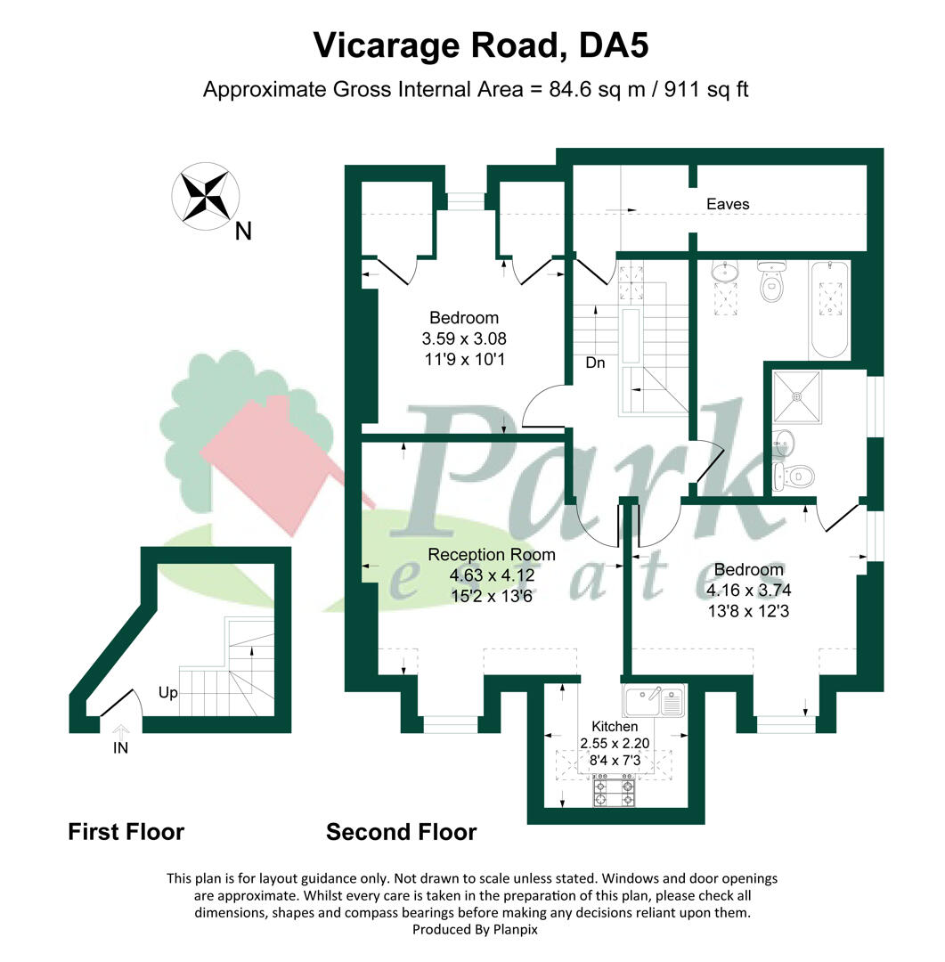 10A, Vicarage Road, Bexley floorplan